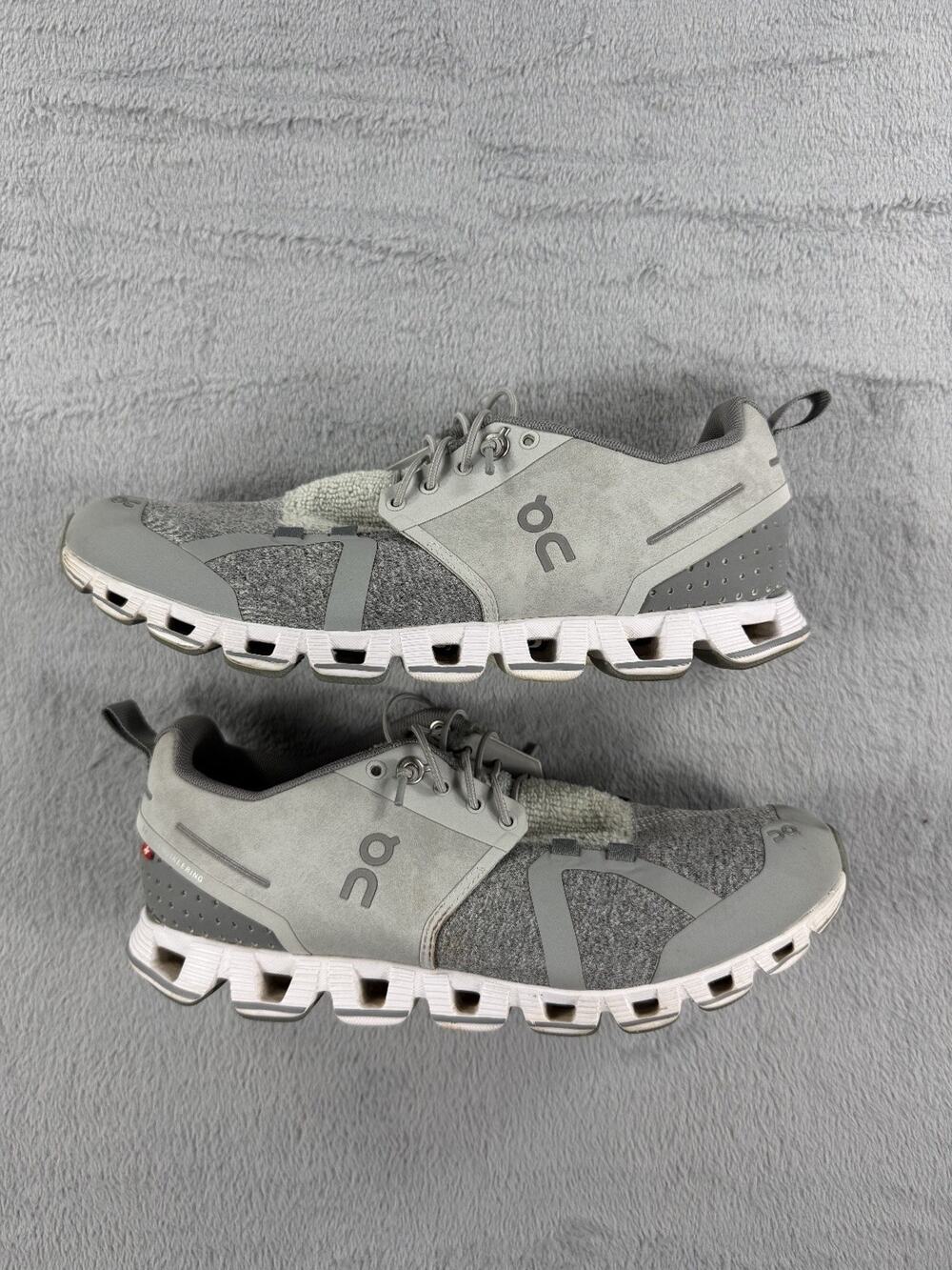 On Cloud Running Shoes Women's 7.5 Gray Terry Cloth Athletic Sneakers Comfort